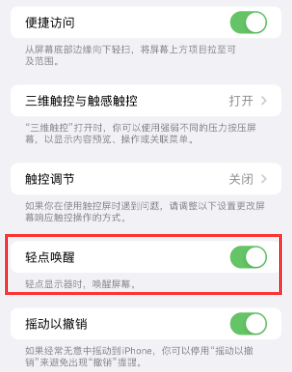 普宁苹果授权维修站分享iPhone轻点无法唤醒怎么办 