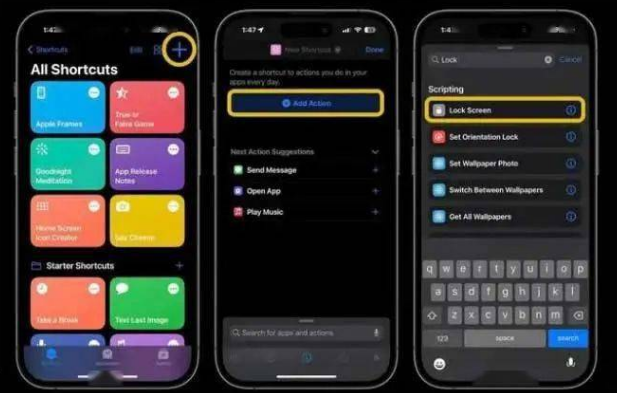 普宁苹果14锁屏维修店分享iPhone14升级iOS16.4后如何创建锁屏快捷方式 